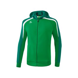 Erima Liga 2.0 Trainingsjacke mit Kapuze smaragd/evergreen/wei&szlig;