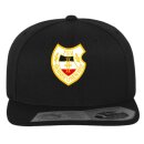 Snapback-Cap schwarz (gerade) inkl. Stick Vereinslogo