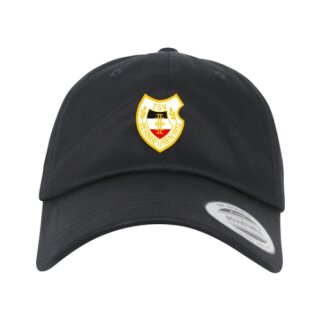 Snapback-Cap schwarz (gebogen) inkl. Stick Vereinslogo