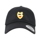 Snapback-Cap schwarz (gebogen) inkl. Stick Vereinslogo