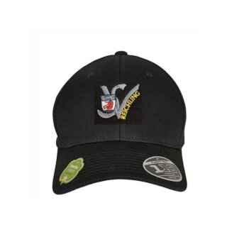 Snapback-Cap schwarz (gebogen) inkl. Stick Vereinslogo