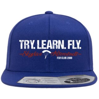 Snapback-Cap gerade royalblau inkl. Stick Logo