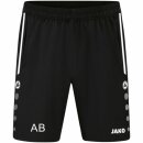 Trainingsshort inkl. Druck Initialen schwarz 152